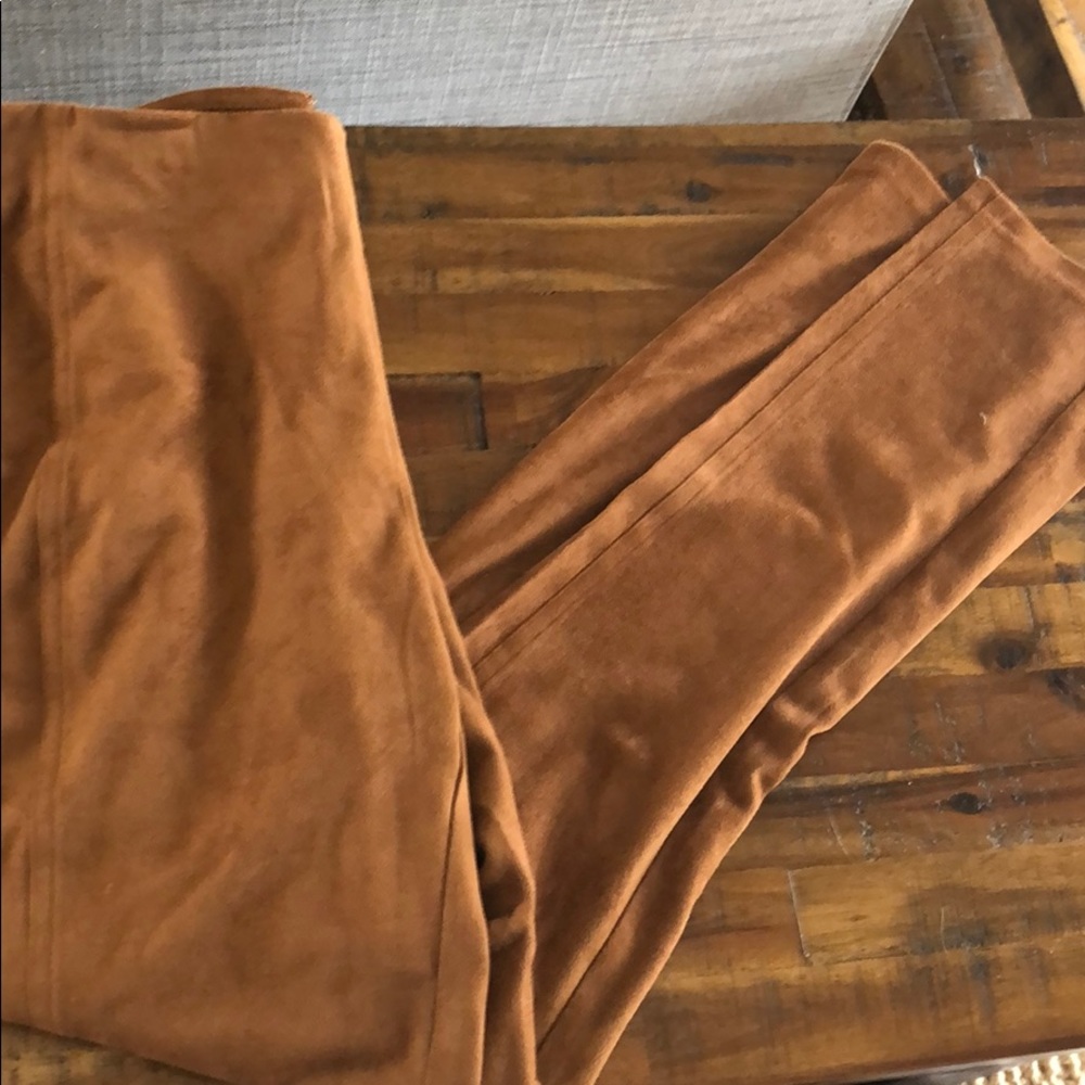 Suede leggings